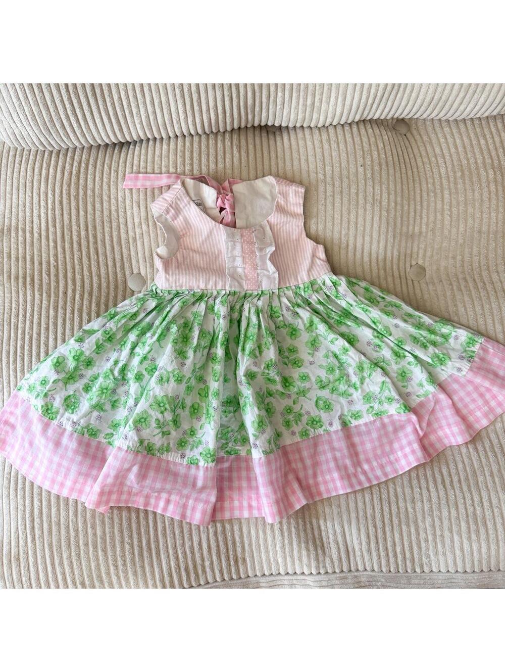 Vintage y2k made in USA 9-12mo 100% cotton summer floral dress